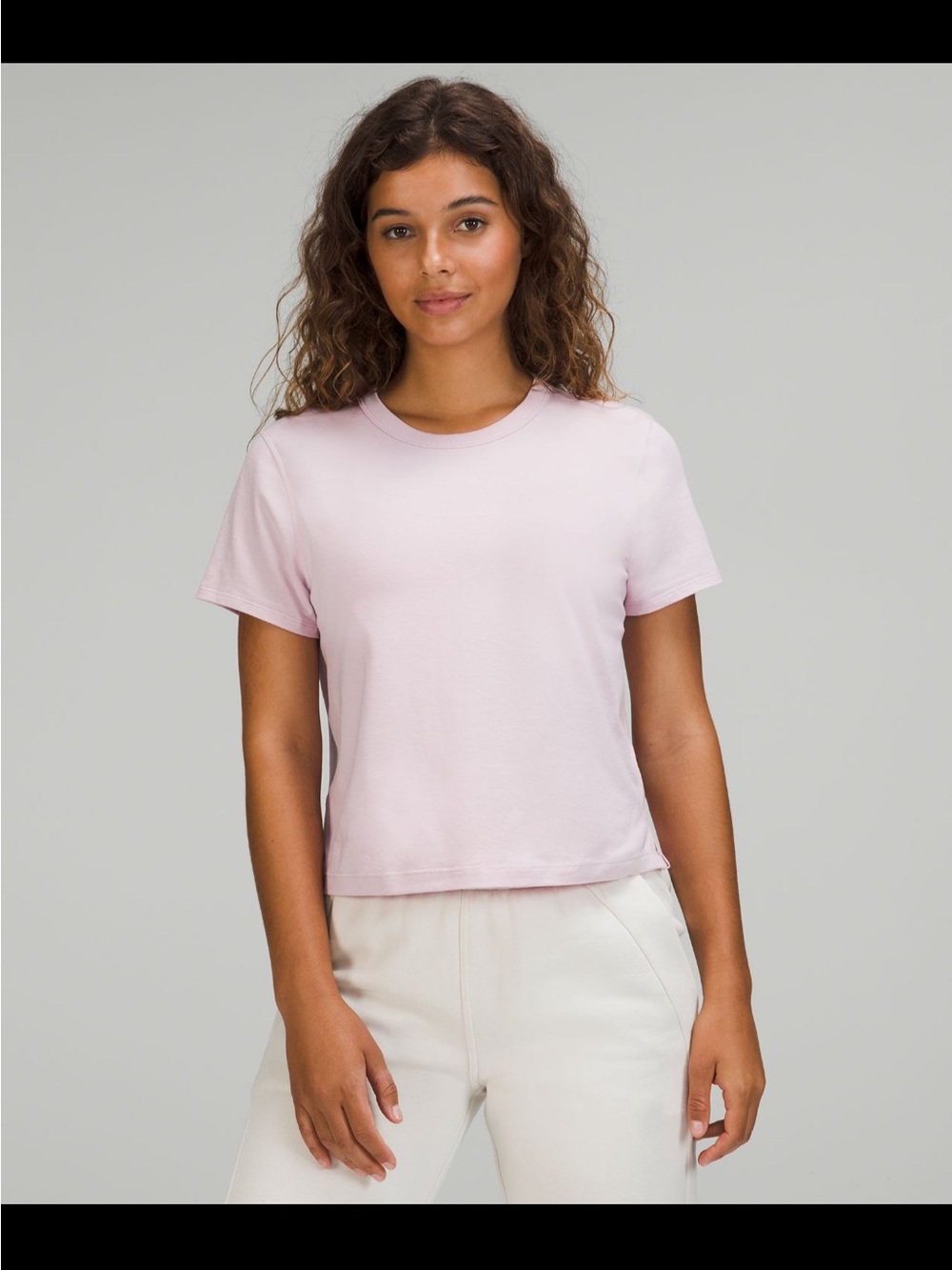 Lululemon Classic-Fit Cotton-Blend Tee. Pink Peony. Size 4. NWT